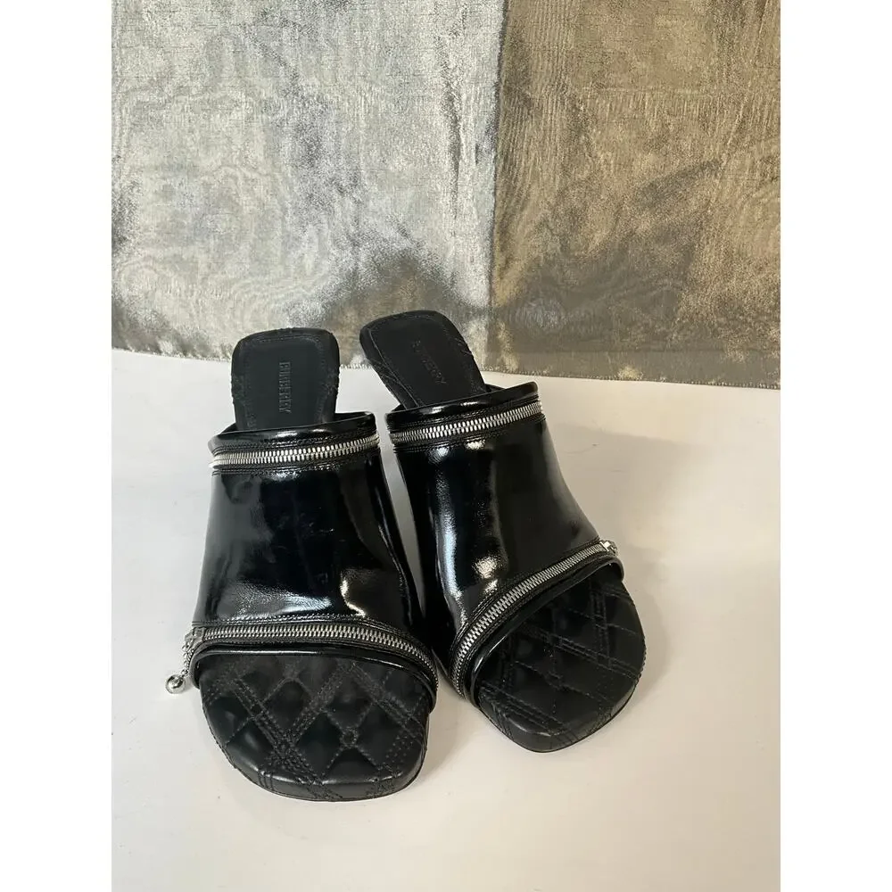 Burberry Peep 85mm leather sandals